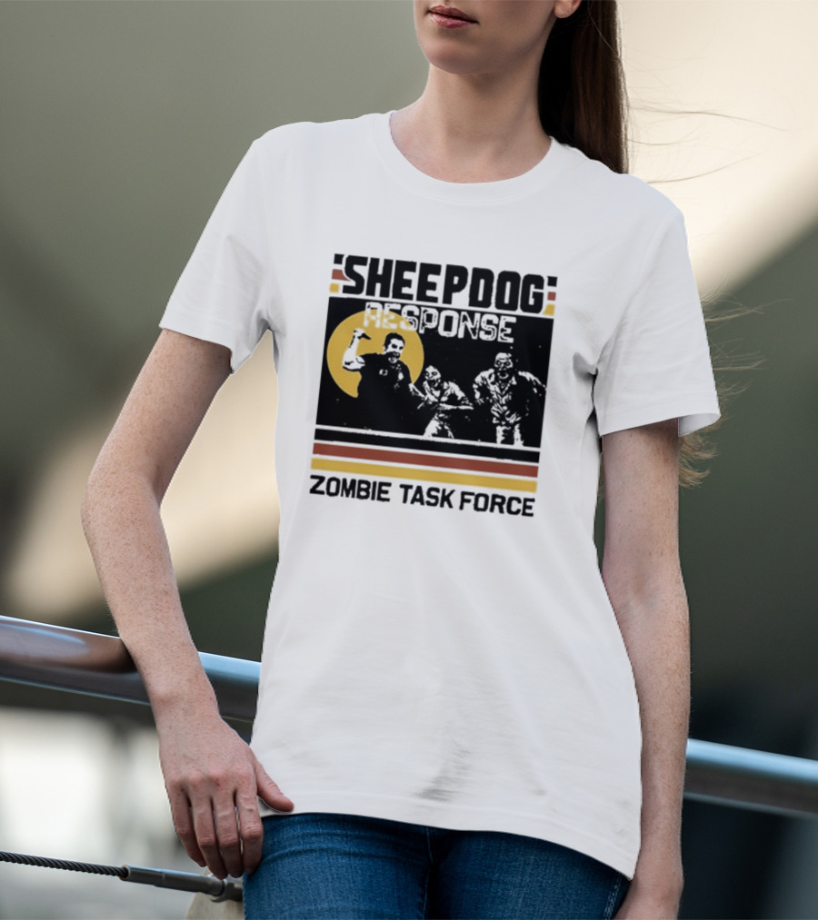 Sheepdog Response Zombie Task Force Vintage Retro Horror T-Shirt