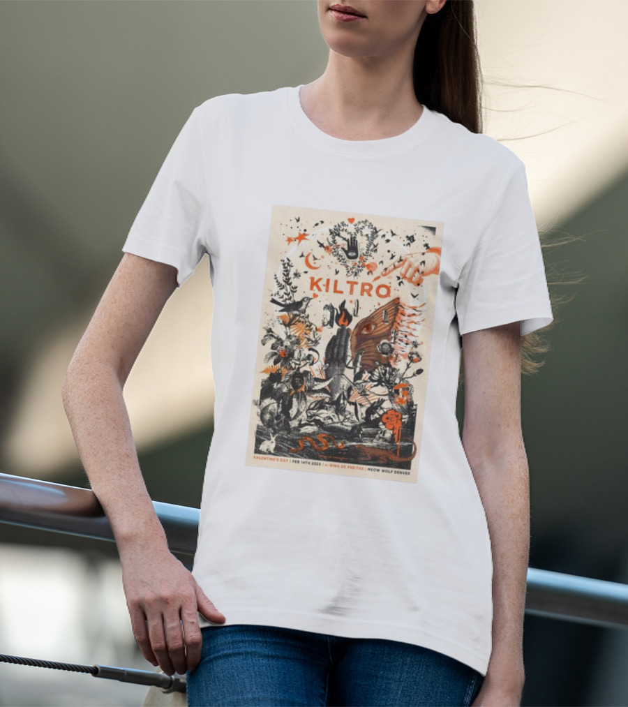 Kiltro Meow Wolf Denver Nina De Freitas Valentine's Day February 14 2025 T-Shirt