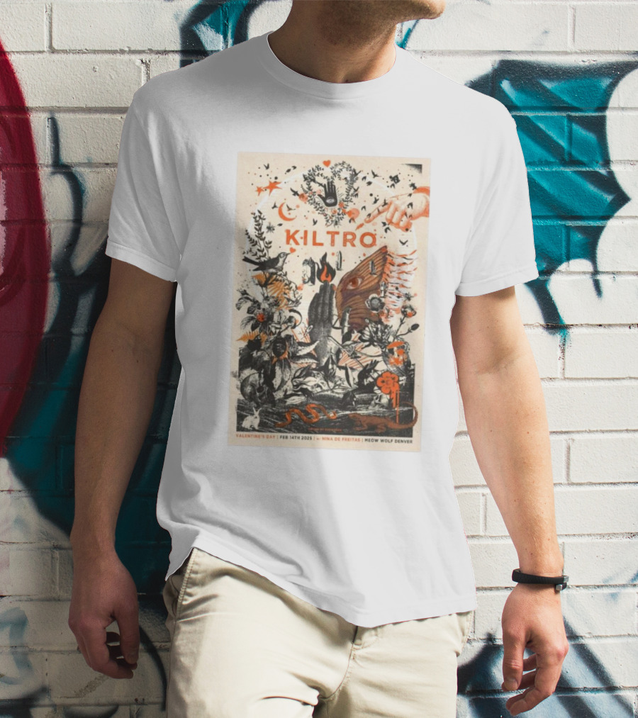 Kiltro Meow Wolf Denver Nina De Freitas Valentine's Day February 14 2025 T-Shirt