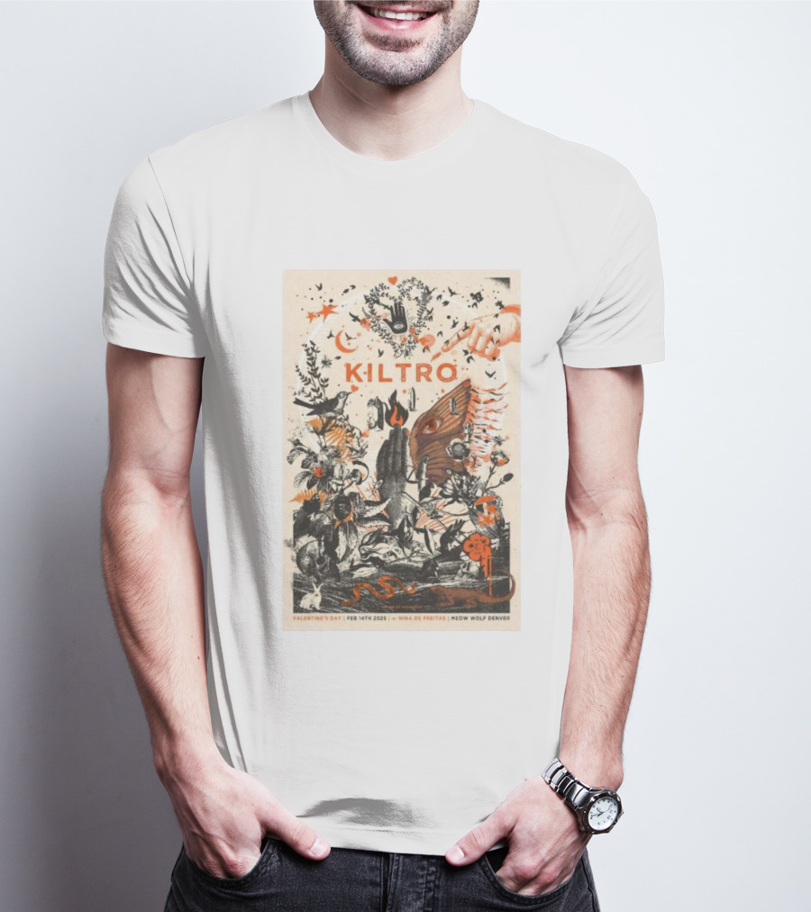Kiltro Meow Wolf Denver Nina De Freitas Valentine's Day February 14 2025 T-Shirt