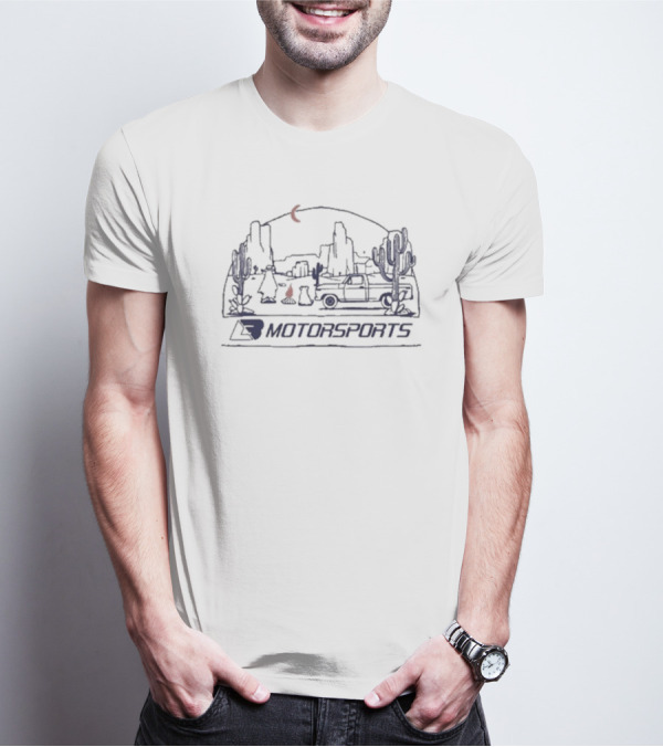 Lacey Blair LB Motorsports Desert Scene With Ghost And Truck Drawing T-Shirt