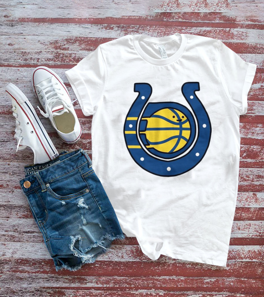 NFL X NBA Indianapolis Colts Pacers Logo Mashup Combine T-Shirt
