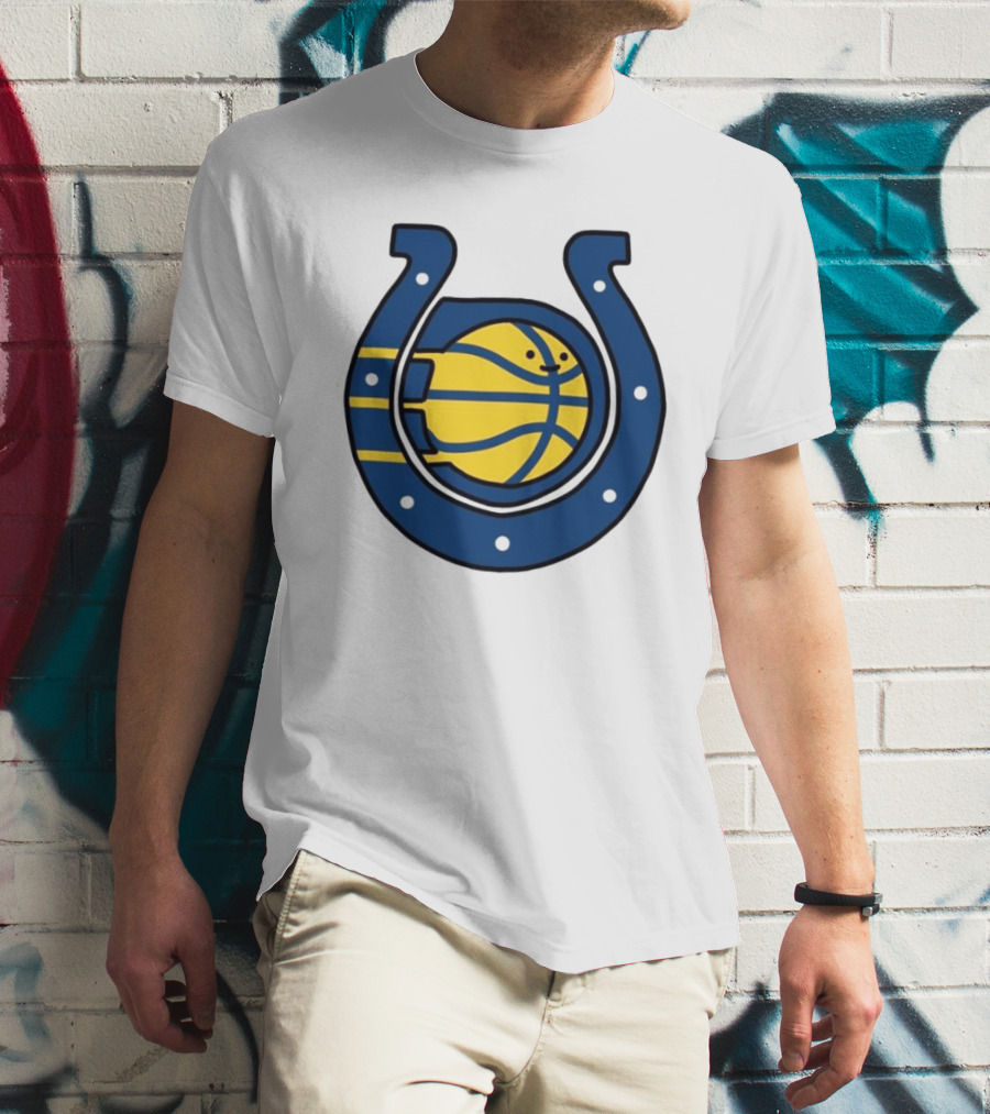 NFL X NBA Indianapolis Colts Pacers Logo Mashup Combine T-Shirt