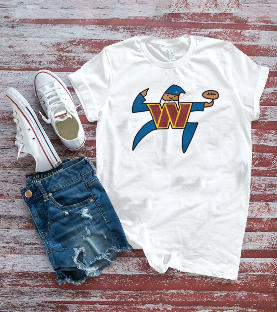 NFL X NBA Washington Commanders Wizards Logo Mashup Combine T-Shirt