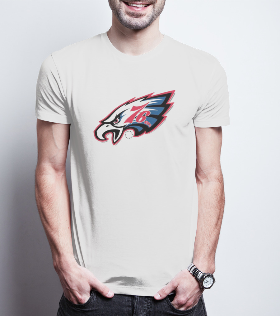 Philadelphia Eagles 76ers Logo Mashup NFL X NBA Collaboration T-Shirt