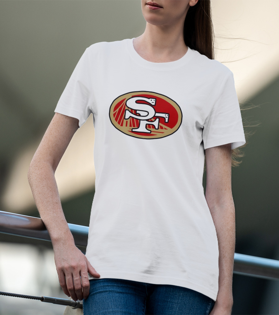 NFL X NBA San Francisco 49ers Warriors Logo Mash Combine T-Shirt