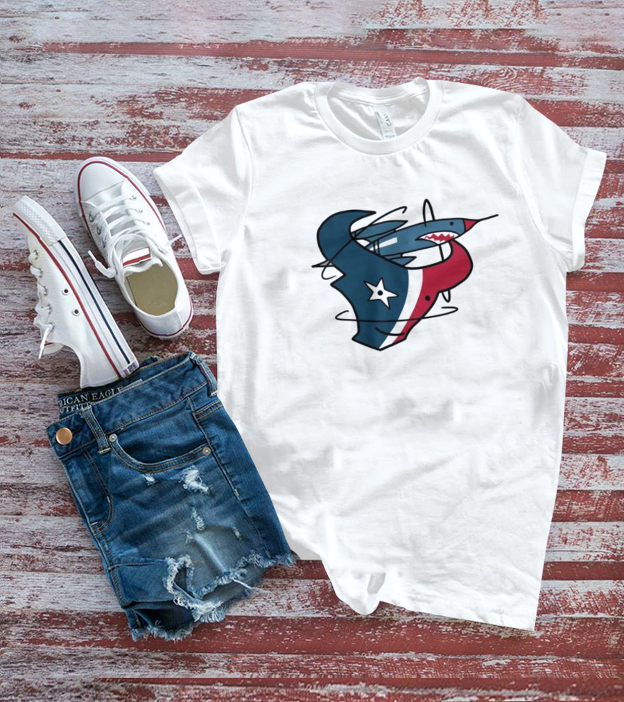 NFL X NBA Texans Rockets Logo Mashup Combine T-Shirt