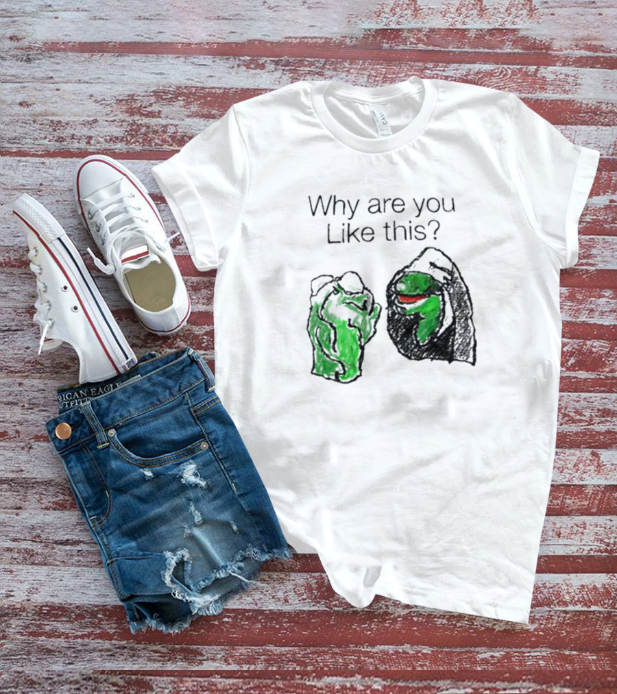 Why Are You Like This Meme Frog Hoodie Inner Self Conflict T-Shirt