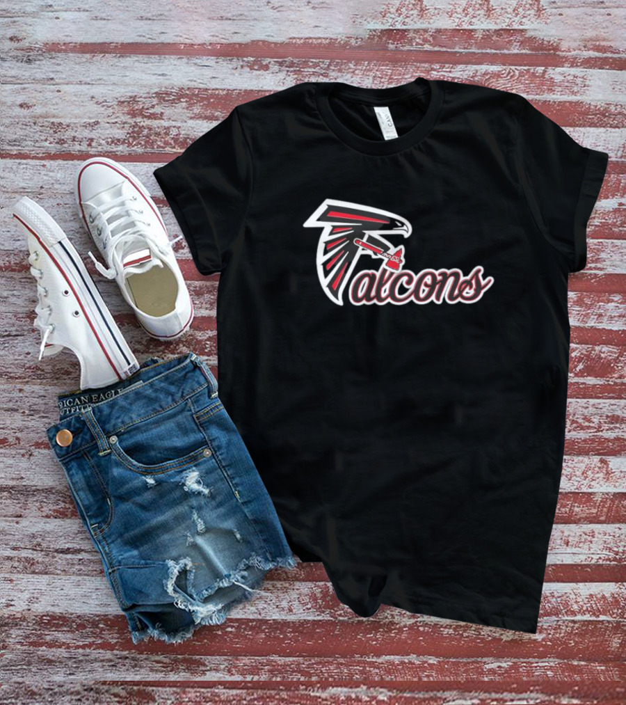 Atlanta Falcons X Atlanta Braves Logo Mashup NFL MLB Collaboration T-Shirt