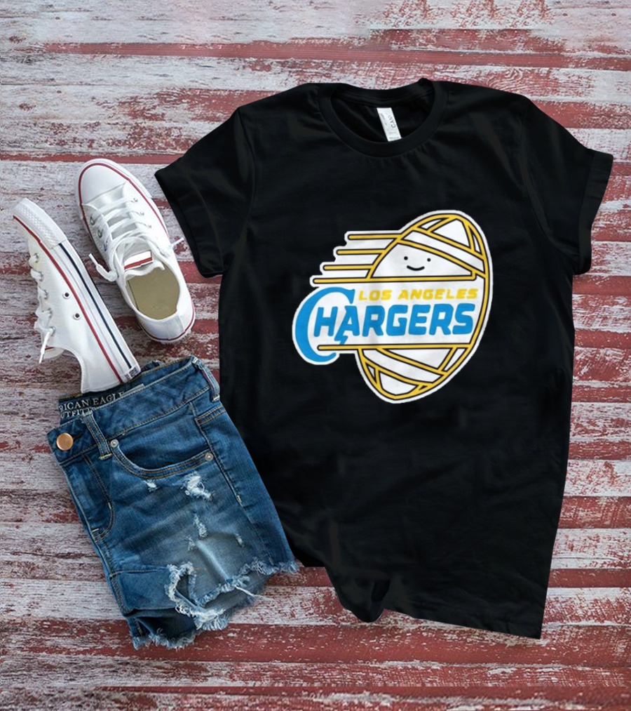 Los Angeles Chargers NFL Logo Mashup Combined With Minimalist T-Shirt