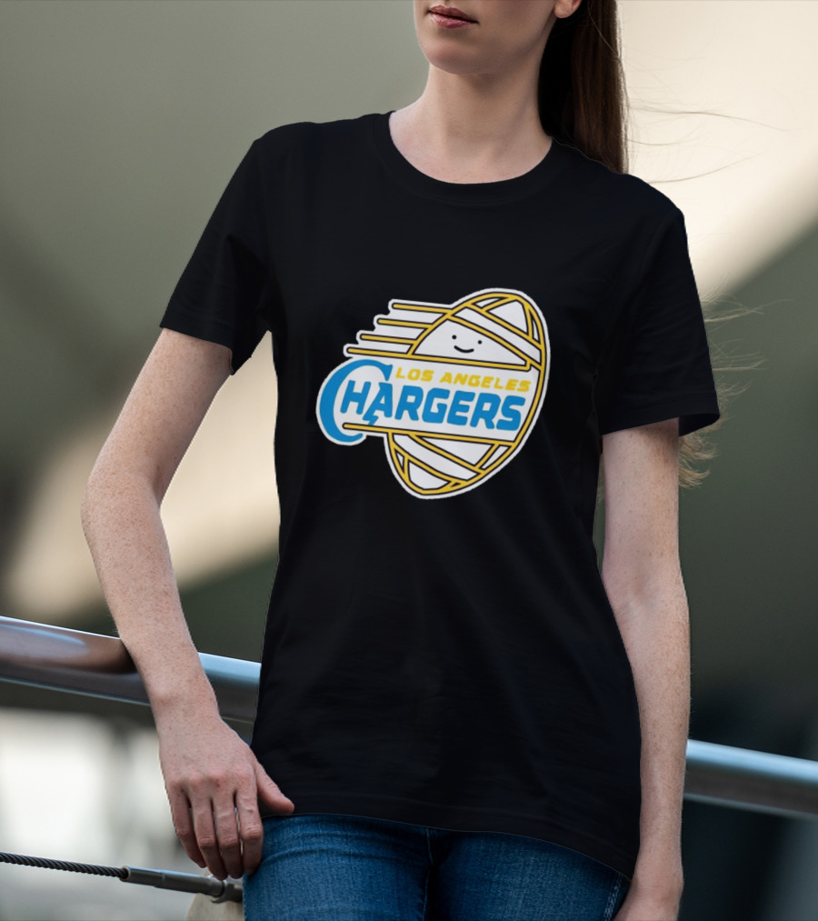 Los Angeles Chargers NFL Logo Mashup Combined With Minimalist T-Shirt