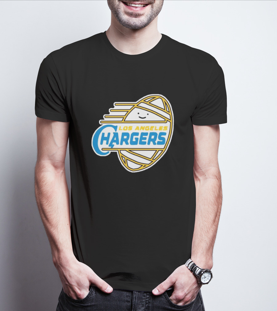 Los Angeles Chargers NFL Logo Mashup Combined With Minimalist T-Shirt