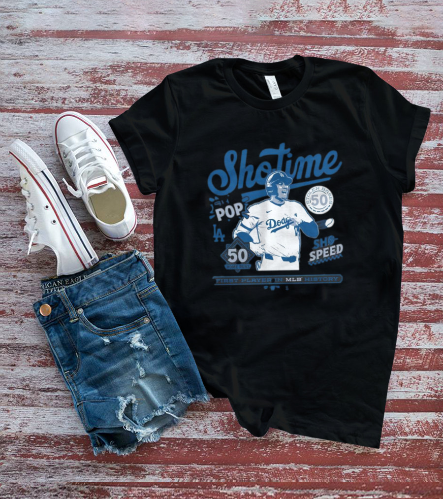 Shotime Dodgers 50 Home Runs 50 Stolen Bases First Player In MLB History T-Shirt