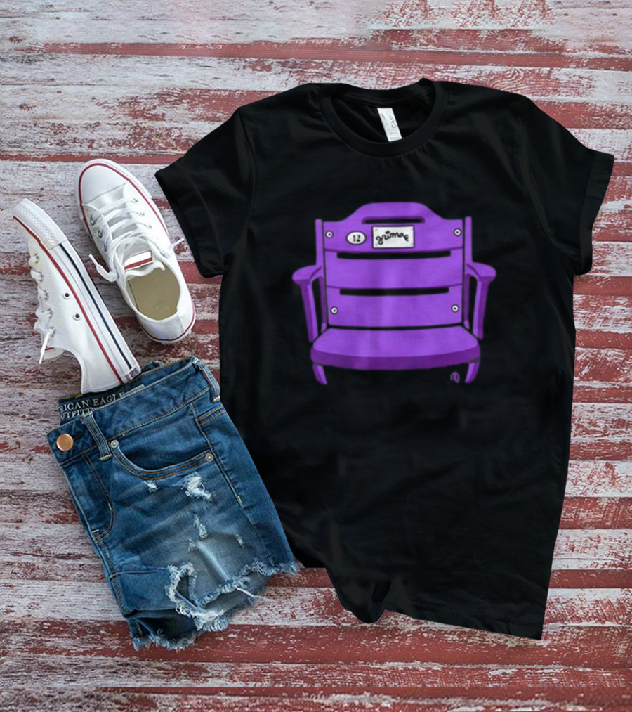 Grimace Purple Stadium Chair With Number 12 T-Shirt