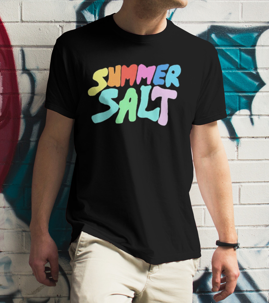 Summer Salt Colorful Rainbow Typography T-Shirt