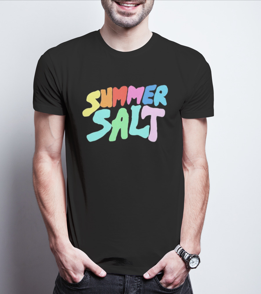 Summer Salt Colorful Rainbow Typography T-Shirt