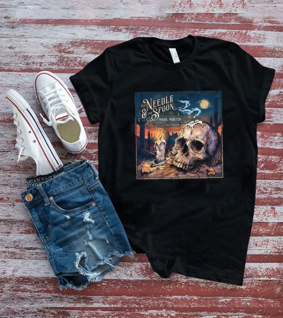 The Needle And The Spoon Featuring Mark Morton Neil Fallon Skull Candle Desert Moon T-Shirt
