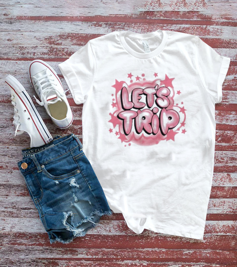 Let's Trip Airbrush Pink Starburst T-Shirt