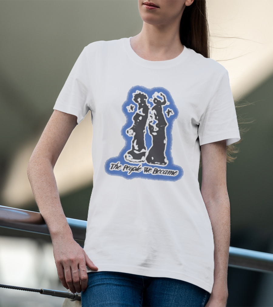 Nobigdyl. Back To Back The People We Became Iconic Figures Blue Outline T-Shirt