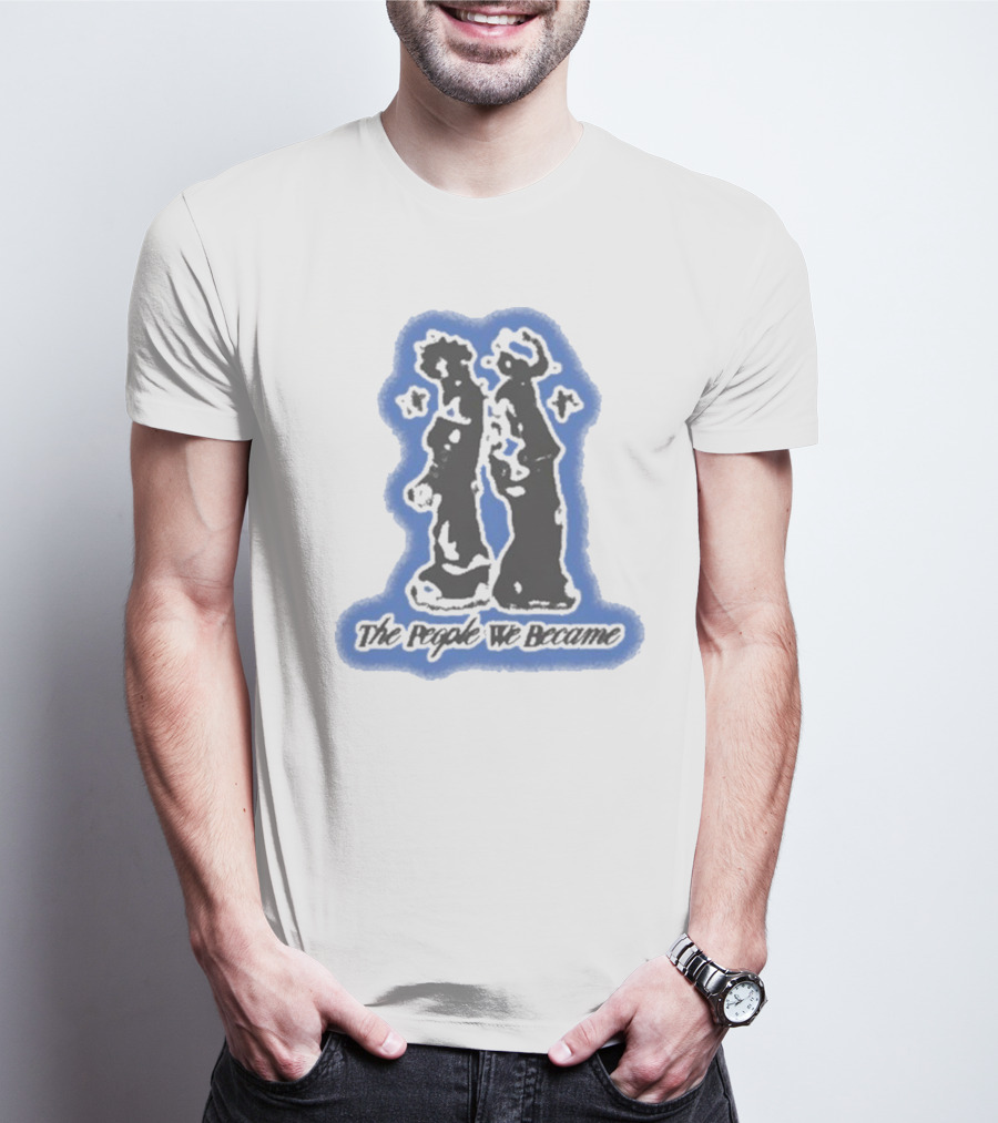 Nobigdyl. Back To Back The People We Became Iconic Figures Blue Outline T-Shirt