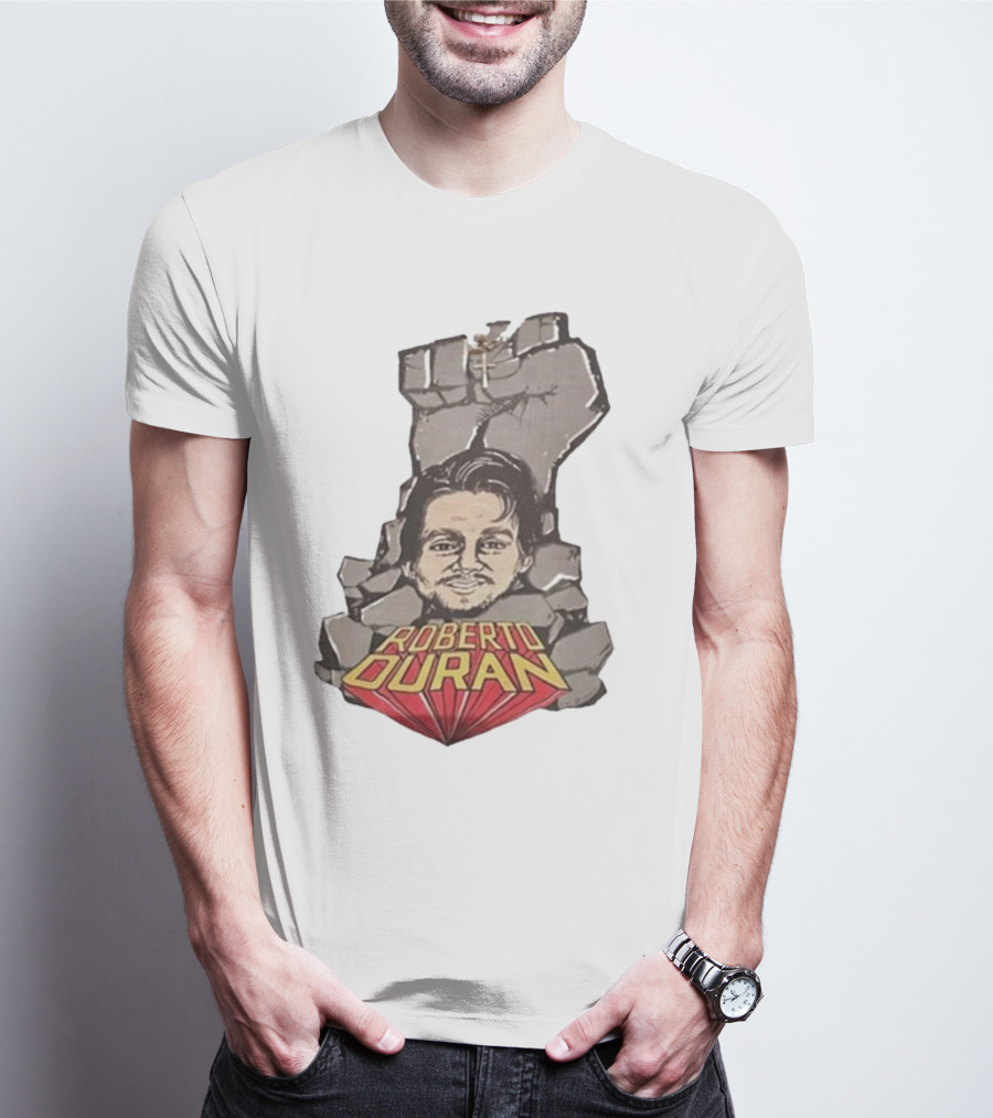 Roberto Duran Fist Breaking Through Vintage Boxing T-Shirt