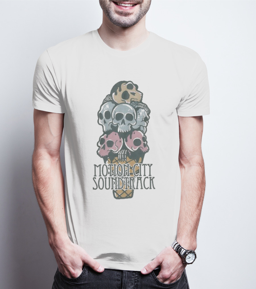 Motion City Soundtrack Skulls Ice Cream Cone T-Shirt