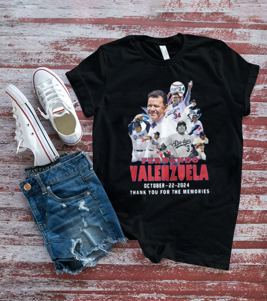 Fernando Valenzuela Los Angeles Dodgers Thank You For The Memories October 22 T-Shirt