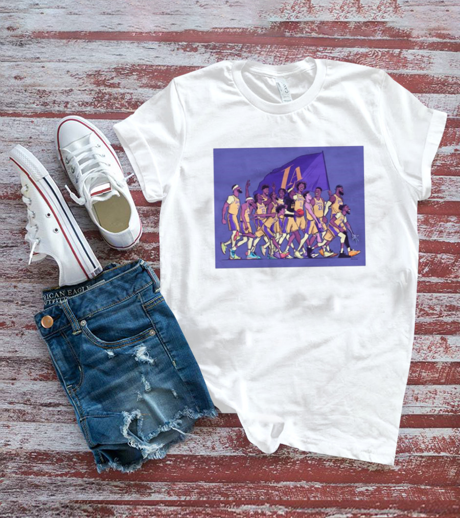 Los Angeles Lakers Walking Into The Playoffs Like NBA Team Players Together T-Shirt