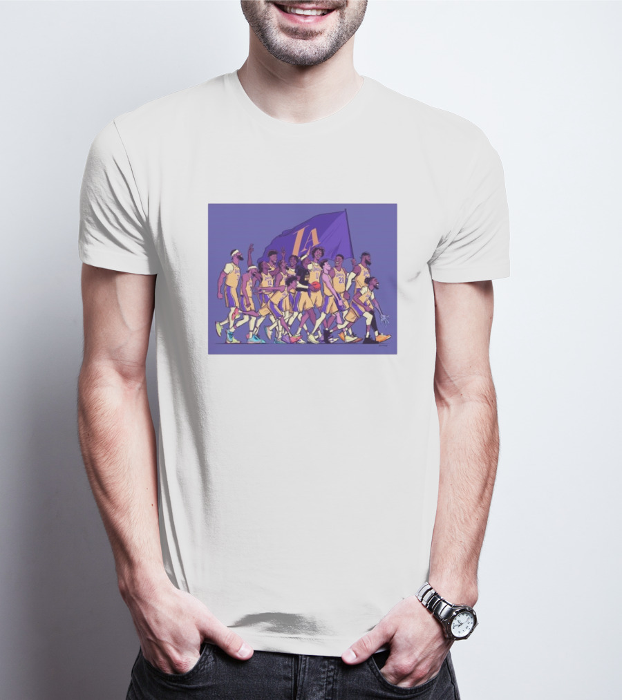 Los Angeles Lakers Walking Into The Playoffs Like NBA Team Players Together T-Shirt