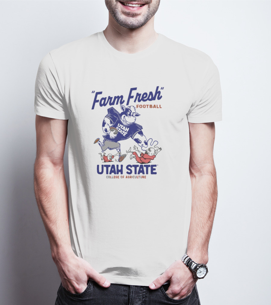 Farm Fresh Football Mootah State Utah State College Of Agriculture T-Shirt