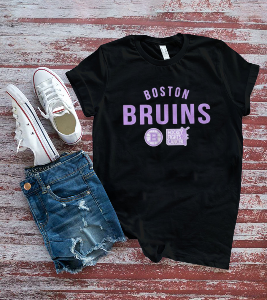 Boston Bruins Hockey Fights Cancer T-Shirt