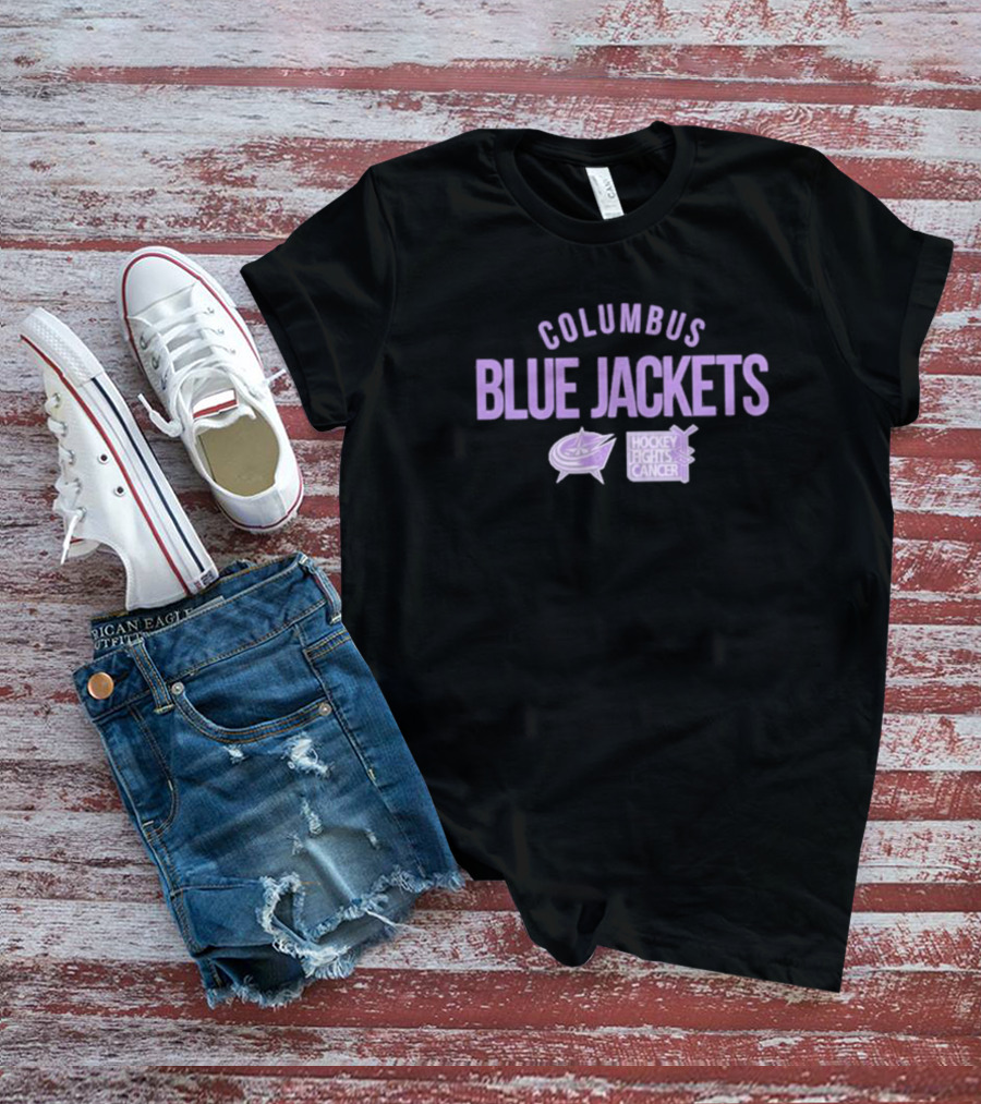 Columbus Blue Jackets Hockey Fights Cancer T-Shirt