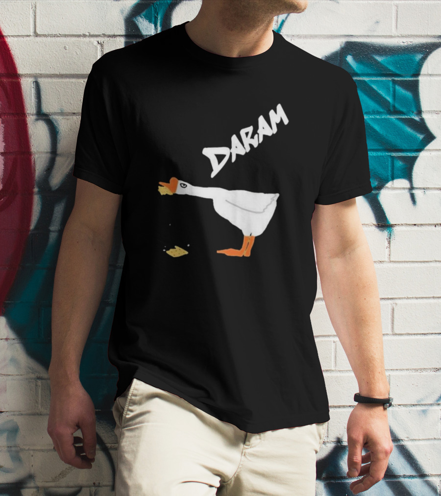 Goose Snack Humor Daram Goose Eating Cookie T-Shirt
