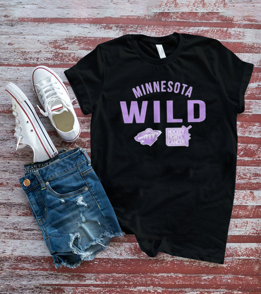 Minnesota Wild Hockey Fights Cancer T-Shirt