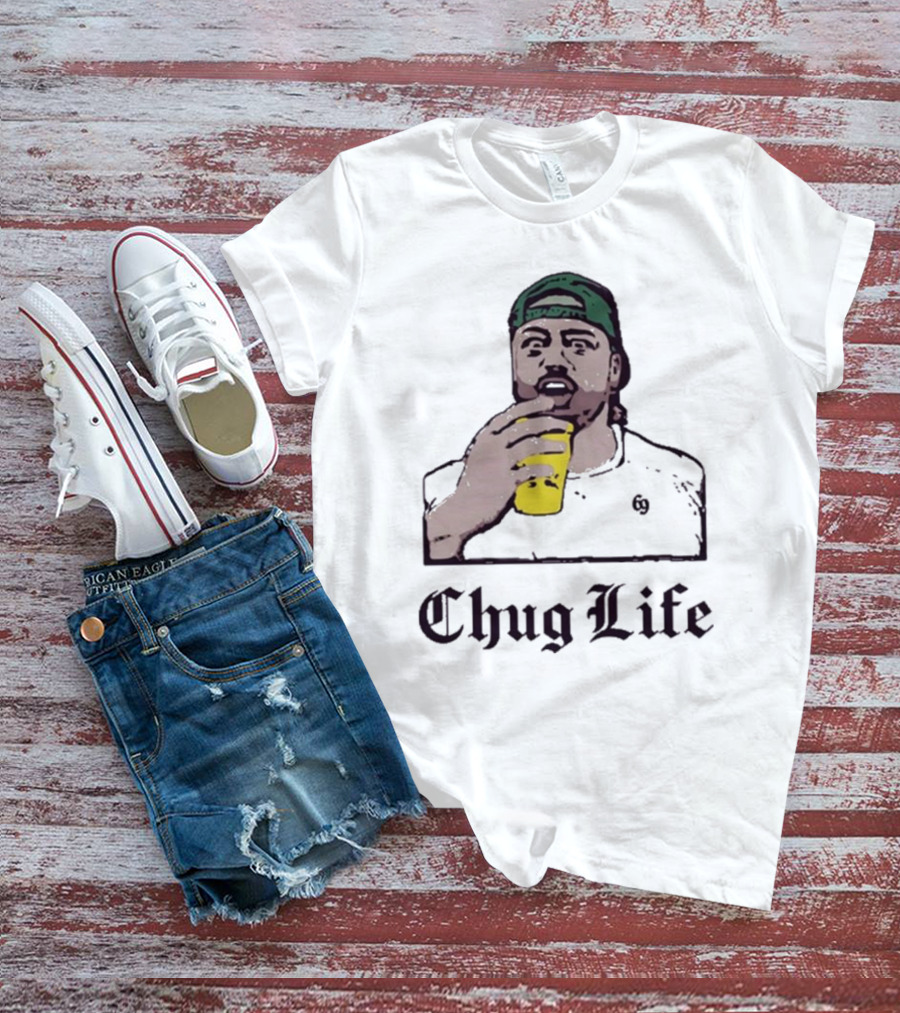 Campeche Collective Chug Life David Bakhtiari FootballPlayer With Yellow Cup T-Shirt