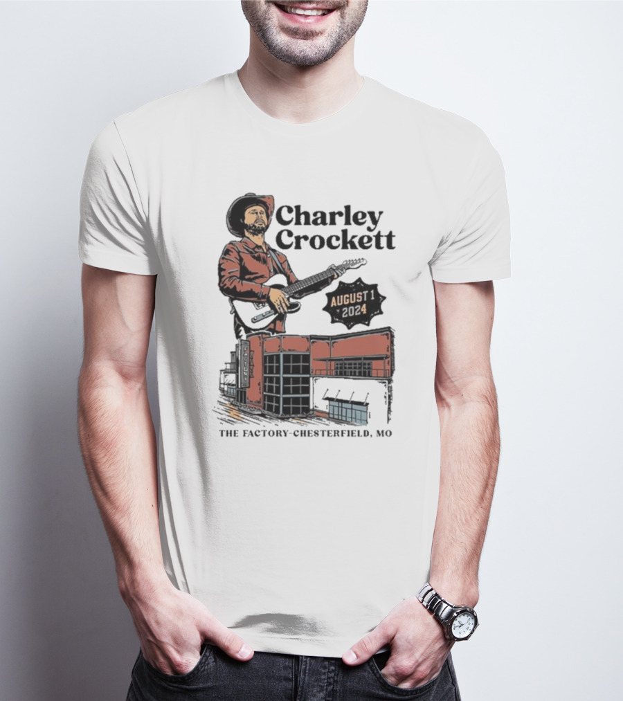 Charley Crockett Live At The Factory Chesterfield Missouri August 1 T-Shirt