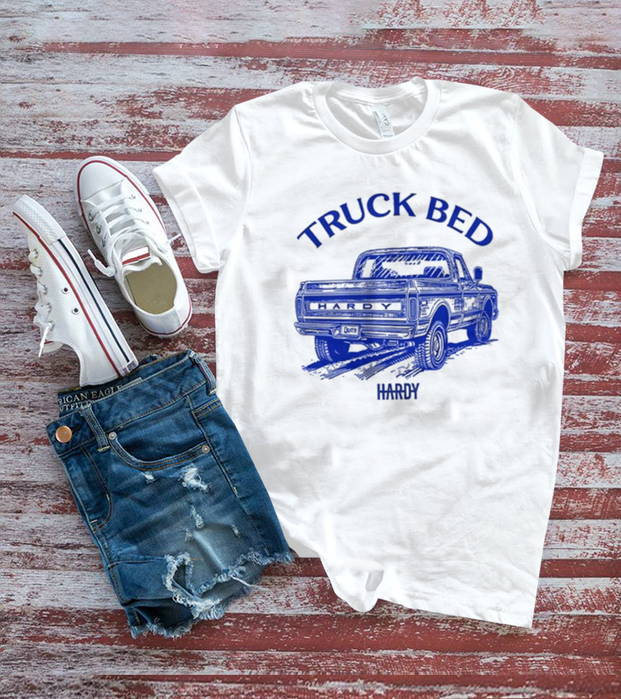 Hardy Truck Bed Vintage Blue Pickup T-Shirt