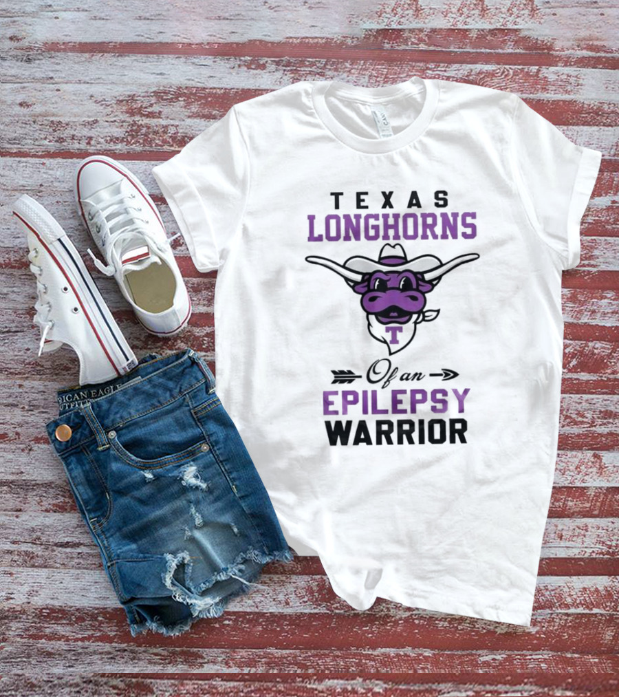 Texas Longhorns Epilepsy Warrior Cow Mascot T-Shirt