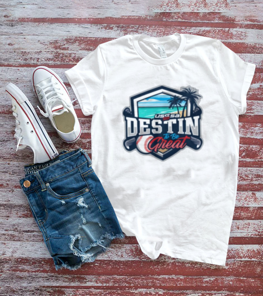 USSSA Destin To Be Great Baseball Event With Beach And Palm Trees November 16-17 T-Shirt