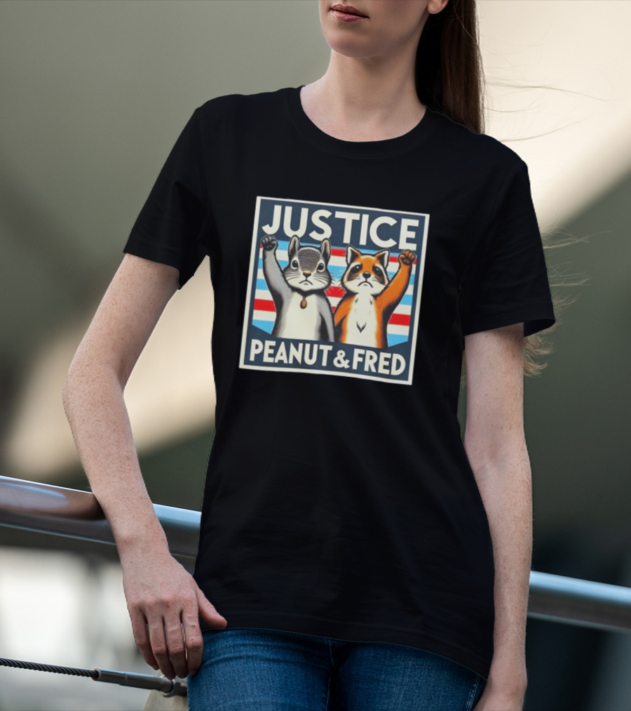 Justice Peanut Fred Squirrel Cat Campaign T-Shirt
