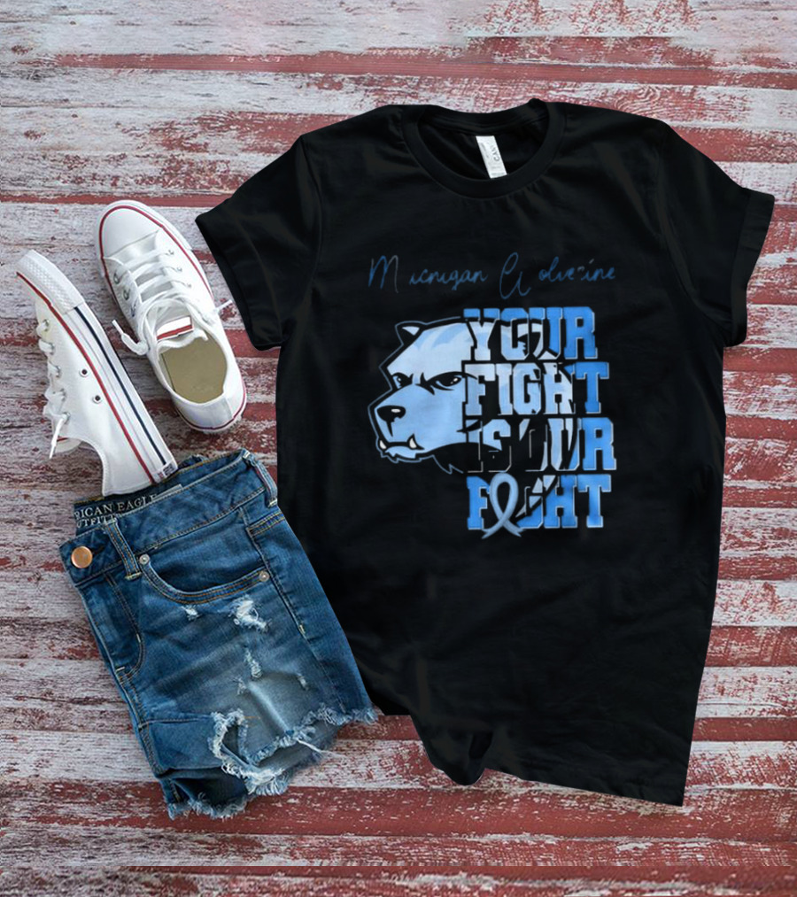 Michigan Wolverines Your Fight Is Our Fight Tackle Diabetes Awareness T-Shirt