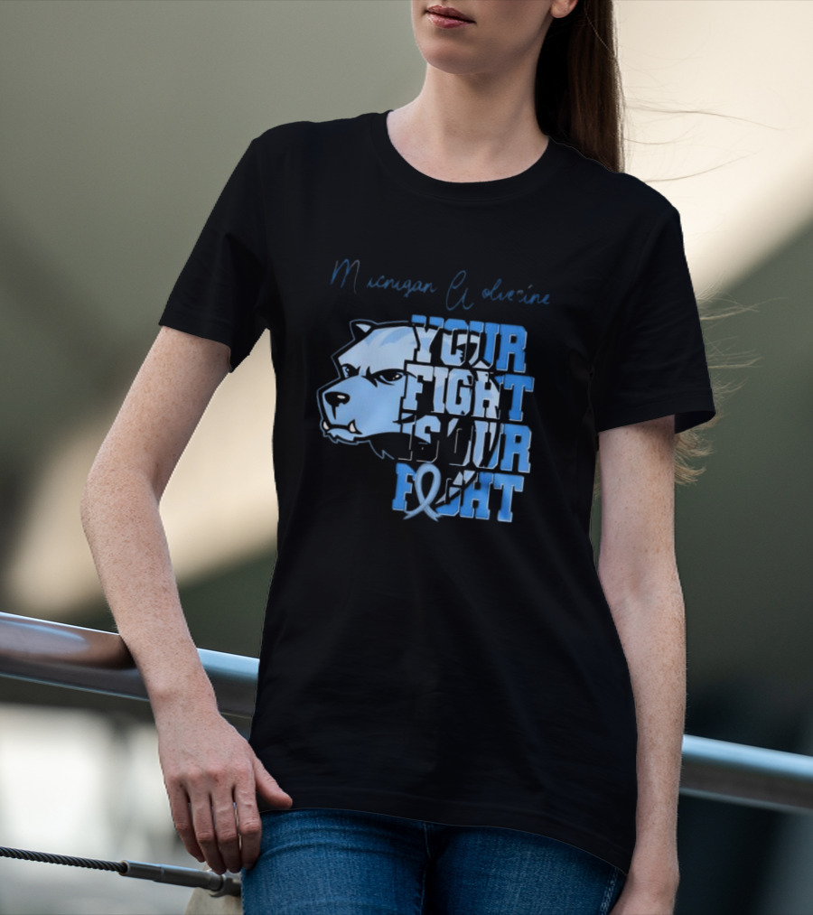 Michigan Wolverines Your Fight Is Our Fight Tackle Diabetes Awareness T-Shirt