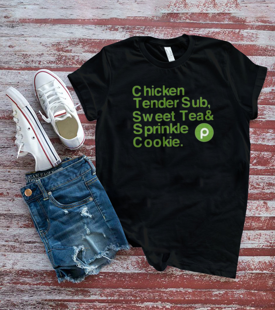 Publix Chicken Tender Sub Sweet Tea Sprinkle Cookie T-Shirt
