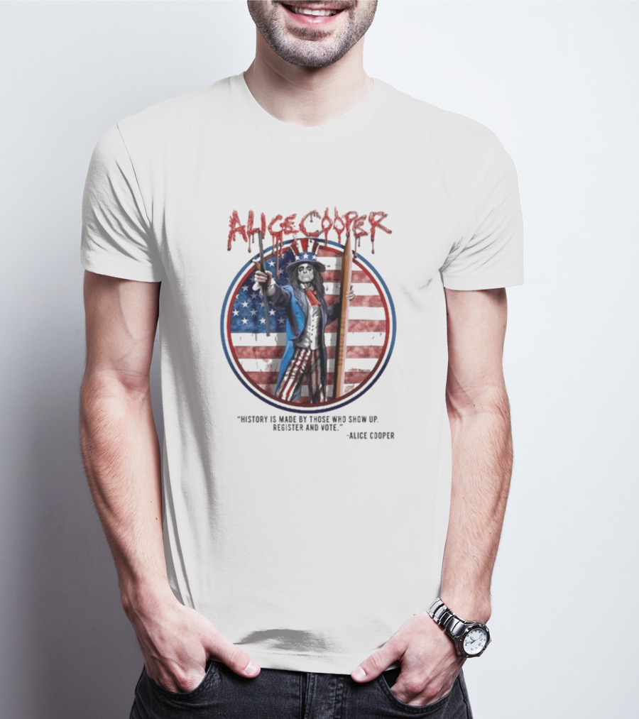 Alice Cooper History Is Made Register And Vote T-Shirt