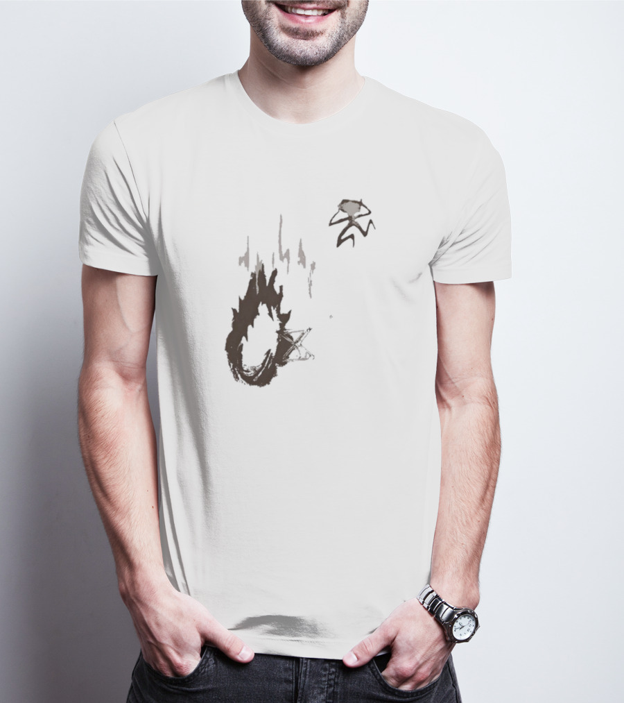 Big Trouble Trouble Brown Running From Fiery Explosion T-Shirt