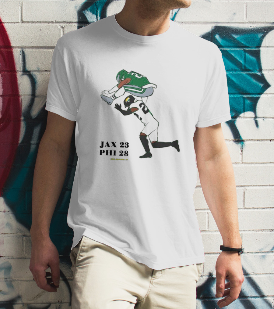 Jax 23 Phi 28 Philadelphia Eagles Saquon Barkley No-Look Hurdle NFL T-Shirt