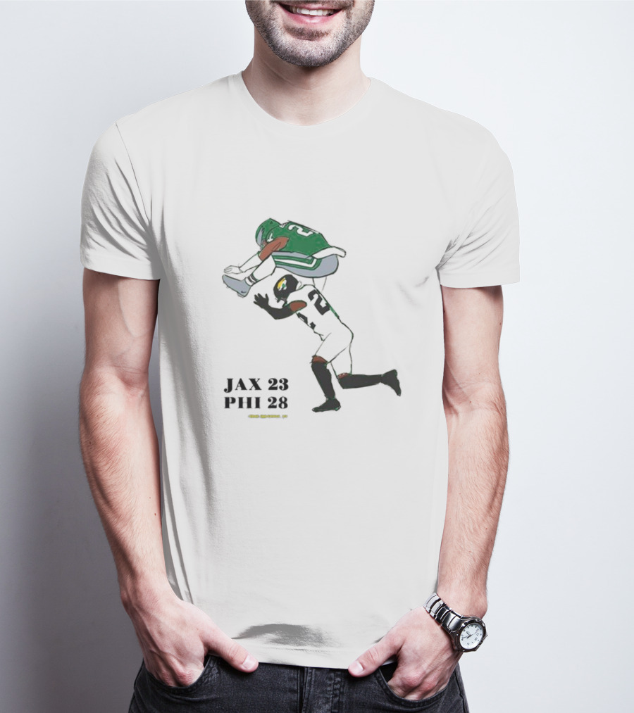 Jax 23 Phi 28 Philadelphia Eagles Saquon Barkley No-Look Hurdle NFL T-Shirt