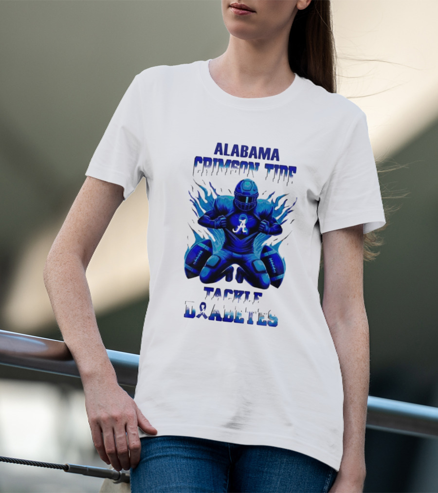 Alabama Crimson Tide Football Tackle Diabetes Awareness Month November T-Shirt