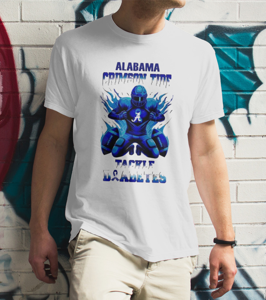 Alabama Crimson Tide Football Tackle Diabetes Awareness Month November T-Shirt