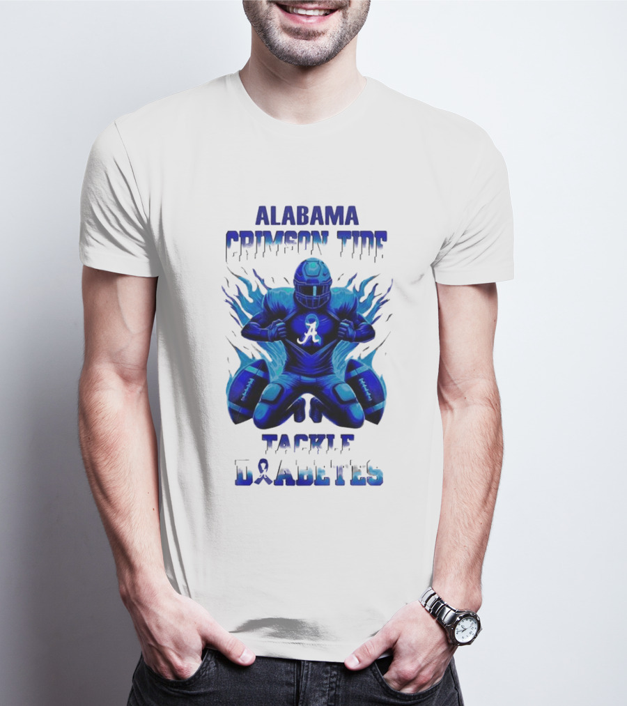Alabama Crimson Tide Football Tackle Diabetes Awareness Month November T-Shirt
